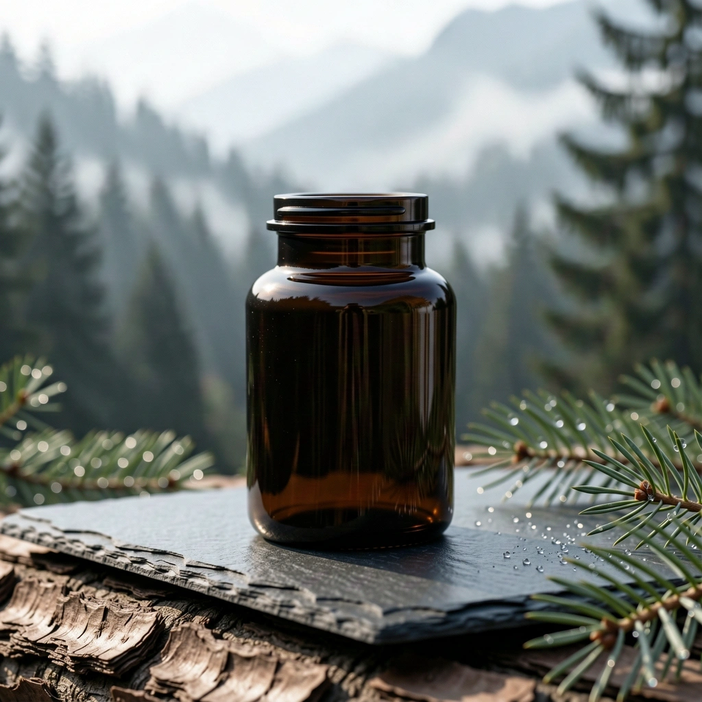 Miron glass apothecary bottle